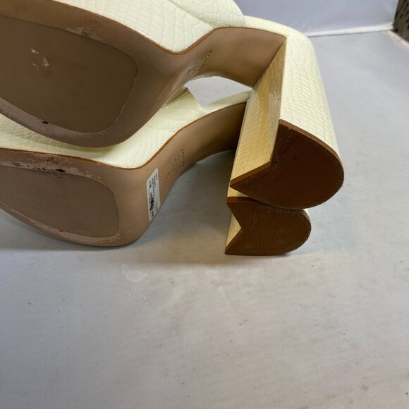 Schutz Darah White Croc Platform Sandal 9.5 - Picture 3 of 4